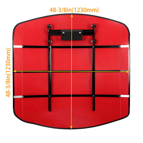 Red Tractor Canopy Compatible with All ROPS 48-3/8" X 48-3/8" Equipped Tractors and Mowers with a 2" x 2" or 2" x 3" ROPS (Will Add About 4'' to The Height of The Tractor)