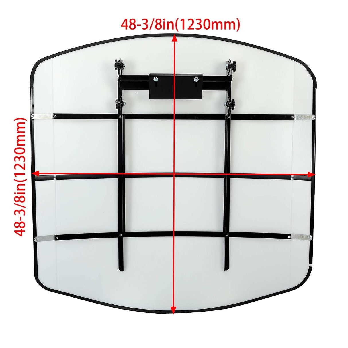 White Tractor Canopy Compatible with All ROPS 48-3/8" X 48-3/8" Equipped Tractors and Mowers with a 2" x 2" or 2" x 3" ROPS (Will Add About 4" to The Height of The Tractor)