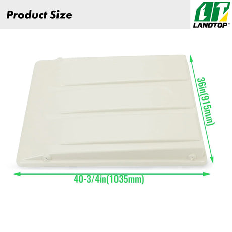 White Tractor Canopy Compatible with John Deere Compact Utility Tractors with ROPS 34" Wide or Less. Fit 1 1/2" x 3", 2" x 2" or 2" x 3" ROPS Sun Shade Canopy with Bracket 36" W x 40" L