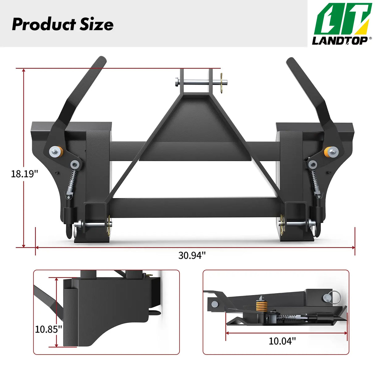 3 Point Quick Tach Adapter Universal Skid Steer Quick Attach Conversion Adapter Fit for 3 Point Cat 1 Tractor