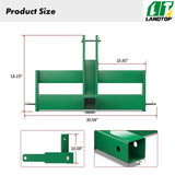 3 Point Hitch Receiver for Category 1, 2" Receiver Tractor Drawbar Attachments with Suitcase Weight Brackets, Green