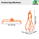 Timber Claw Hook, 28 inch 4 Claw Log Grapple for Logging Tongs, Swivel Steel Log Lifting Tongs, Eagle Claws Design with 2205 lbs/1000 kg Loading Capacity for Tractors, ATVs, Trucks, Forklifts