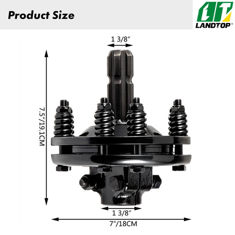 Slip Clutch, 1-3/8" PTO Slip Clutch, 6 Spline Ends PTO Friction Clutch, Carburized Steel Tractor Slip Clutch, Adjustable Rotary Cutter Slip Clutch, Black PTO Slip Clutch Spline for PTO Shaft