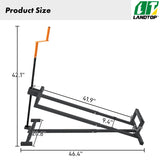 Lawn Mower Lift Jack 882 Lbs Capacity Lifting Platform Telescopic Maintenance Jack for Garden Tractors and Riding Lawn Mowers with Manual Handle & Power Tool Extension Handle, Black