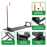 Lawn Mower Lift Jack 882 Lbs Capacity Lifting Platform Telescopic Maintenance Jack for Garden Tractors and Riding Lawn Mowers with Manual Handle & Power Tool Extension Handle, Black