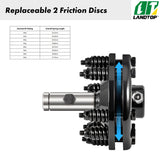 Slip Clutch, 1-3/8" PTO Slip Clutch, Smooth Round Ends PTO Friction Clutch, Carburized Steel Tractor Slip Clutch, Adjustable Rotary Cutter Slip Clutch, Black Brush Hog Slip Clutch for PTO Shaft