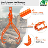 Timber Claw Hook, 36 inch 4 Claw Log Grapple for Logging Tongs, Swivel Steel Log Lifting Tongs, Eagle Claws Design with 3307 lbs/1500 kg Loading Capacity for Tractors, ATVs, Trucks, Forklifts