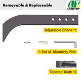 Box Blade Shank, 18" Scarifier Shank, 4 Holes Box Scraper Shank, Ripper Shank with Removable Tapered Teeth and Pins, Adjustable Shanks Assembly for Replacement, Digging, Plowing