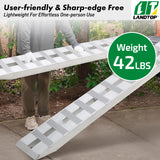 Aluminum Trailer Ramps 60" x 12" x 2.5" 6000 LBS, Truck Car Auto Trailer Ramps, Loading Ramps Car ATV Truck Auto Hauler Knife & Hook Ends Universal Loading Ramp for Tractor, ATV/UTV, Trucks 2 Pack