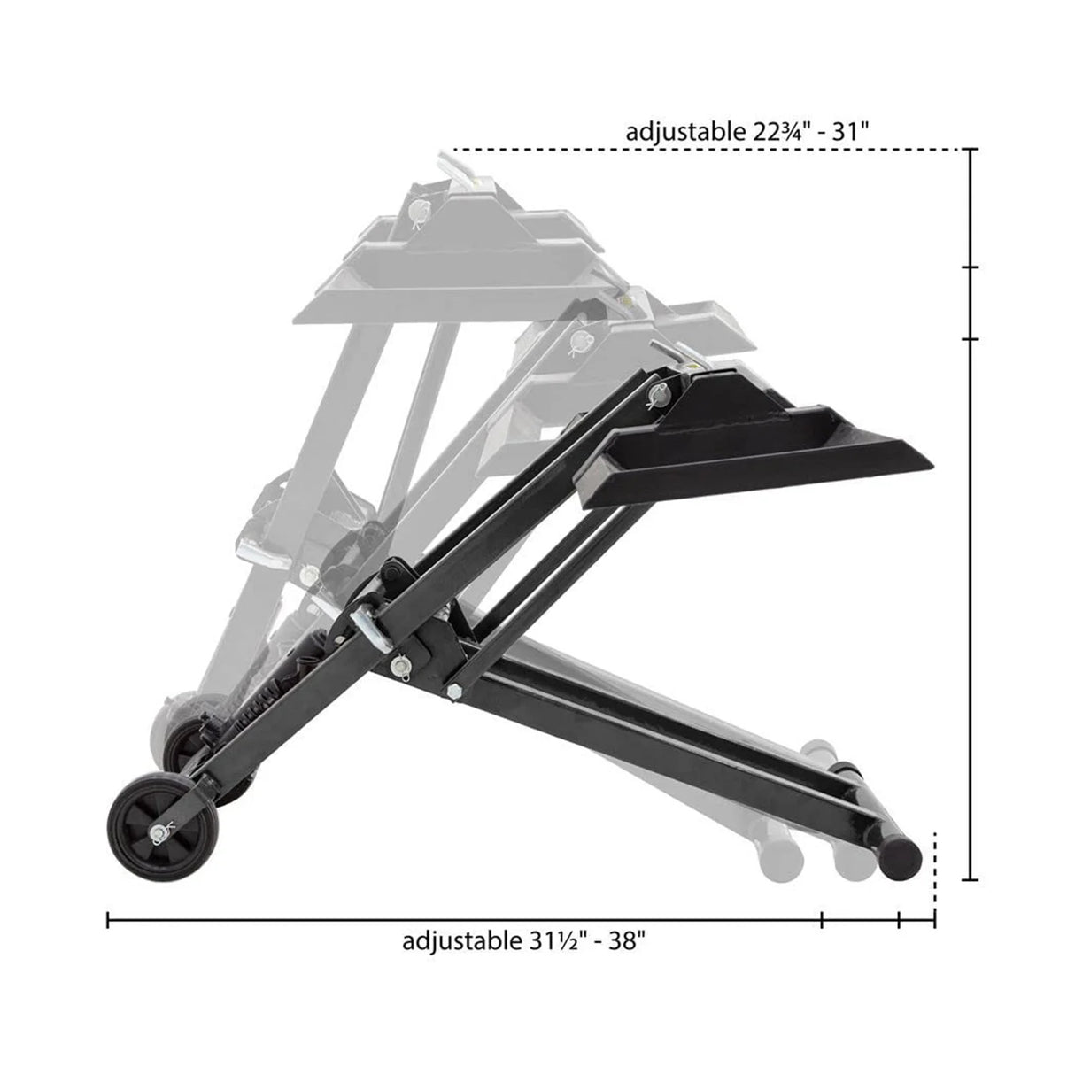 Lawn Mower Lift, 500LBS Zero Turn Mower Lift with Hydraulic Jack, Mower Lift Jack for Riding Tractors, Black