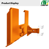 3/8" Skid Steer Mount Plate with 2" Removable Trailer Hitch Receiver, Thick Skid Steer Plate Attachment, Universal Skid Loader Tractor Quick Attach Plate, Removable, Orange