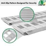 Truck Car Auto Trailer Ramps 72" X 15" X 2.5" 6000 LBS Universal Hook Attaching End Knife Foot Silver Aluminum