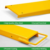 Pallet Fork Extension 96 Inch Length 4.5 Inch Width, Heavy Duty Steel Pallet Extensions for Forklift Truck, Yellow