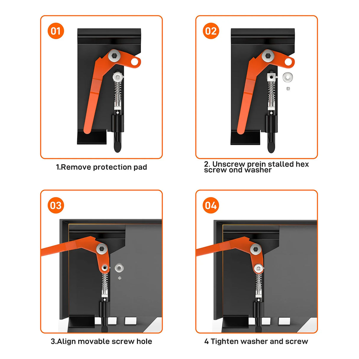 Skid Steer Quick Tach Attach Conversion Adapter,Universal Weld on QTK Quick Attachment Plate,Quick Tach Mount Plate Compatible with Kubota and Bobcat Skid Steers and Tractors