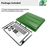 Green Tractor Canopy Compatible with John Deere Compact Utility Tractors with ROPS That are 34" Wide or Less Compatible with 1 1/2" x 3", 2" x 2" or 2" x 3" ROPS, 35" Wide X 40" Long