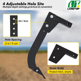 Hitch Mounted Ripper, 16" Shank Length Box Scraper Shank, 4 Hole Site Box Blade for Tractor, 2 Locating Pins Ripper Shank, 2 Plough Tips Box Blade Shank Teeth