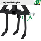 Middle Buster for CAT 0& 1, 3-Point Quick Hitch Tractors with 3 Adjustable & Replaceable Ripper Shanks, Upgraded Heavy Duty Steel Furrowing Plow