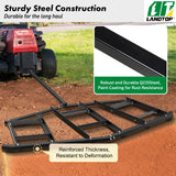 Driveway Drag, 86" Width Tow Behind Q235 Steel Grader with Adjustable Bars, Support up to 50 lbs, for ATVs, UTVs, Garden Lawn Tractors, Black