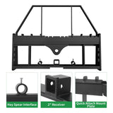 3000lbs Pallet Fork Frame Attachment, 45" Skid Steer Pallet Fork Frame with 2" Hitch Receiver & Spear Sleeves for Loaders Tractors Quick Tach Mount