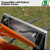 1/2" Universal Quick Attach Mount Plate with Bottom Connector Holes & Reinforced Top Bar, Compatible with Kubota and Bobcat Skid Steers and Tractors