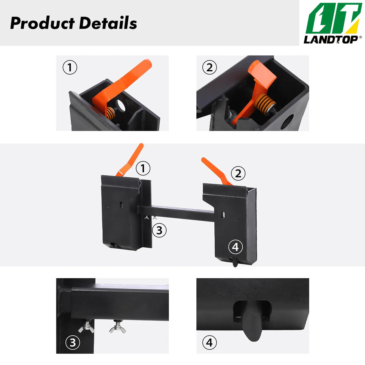 Skid Steer Adapter Quick Tach Attachment Conversion,Adjustable Attach Plate Universal Adapter Compatible with Bobcat,Kubota Tractors,Loaders