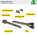 PTO Shaft, 1-3/8" PTO Drive Shaft, 6 Spline Tractor, Round Implement Ends PTO Driveline Shaft, Series 4 Tractor PTO Shaft, 43"-61" Brush Hog PTO Shaft Black, for Finish Mower, Rotary Cutter