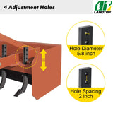 Box Blade Shank, 18" Scarifier Shank, 4 Holes Box Scraper Shank, Ripper Shank with Removable Tapered Teeth and Pins, Adjustable Shanks Assembly for Replacement, Digging, Plowing