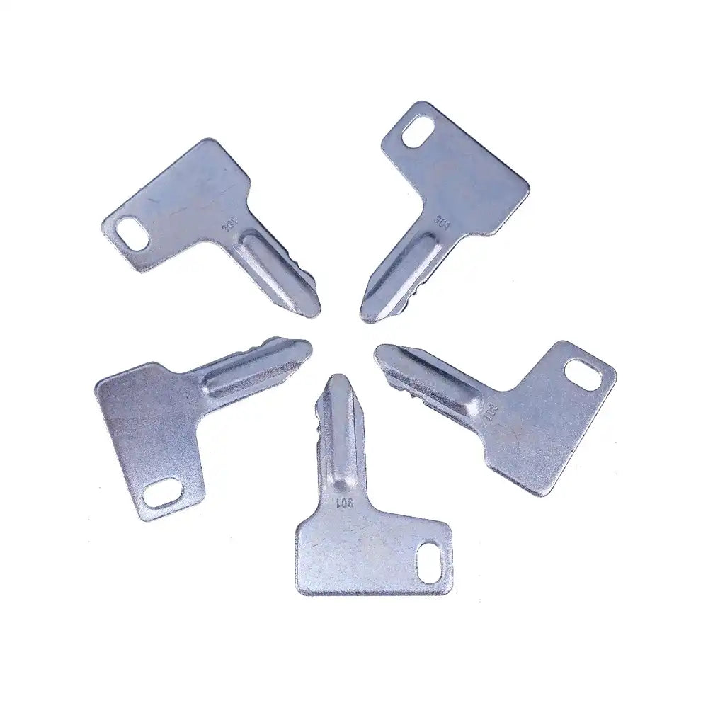 5 Pcs Ignition Keys 301 933110-00301 For Yanmar B14 B22-2 B22-2B B27-2B VIO15 VIO17 VIO20 YB301 YB351