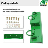 Tractor Grab Hooks 4.96" W × 21.93" L Compatible with John Deere 2" Receiver Compact Tractor Bolt on Grab Hooks
