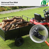 Heavy Duty ATV Trailer Steel Dump Cart Tow Behind, 750 lbs 15 Cubic Feet, Garden Utility Trailer Yard Trailers with Removable Sides for Riding Lawn Mower Tractor