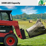 45" Pallet Forks Frame Attachment, 3000 lbs Capacity with 2 Inch Receiver Hitch & Spear Sleeves for Kubota Bobcat Skid Steer Loaders Tractors