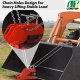 Upgraded Tractor Clamp on Trailer Hitch, Clamp-on Tractor Bucket Hitch 2" Ball Mount Receiver Adapter for Kubota Tractor Bucket, Red Bucket Trailer Hitch Attachment Accessories