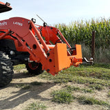 3/8" Skid Steer Mount Plate with 2" Removable Trailer Hitch Receiver, Thick Skid Steer Plate Attachment, Universal Skid Loader Tractor Quick Attach Plate, Removable, Orange