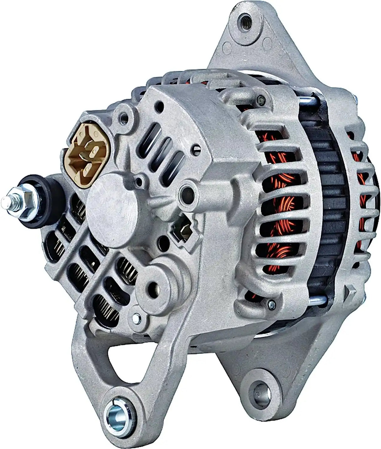 Alternator ROTA0218 LRA03751 For Mitsubishi Industrial Various 0.458333 Clock 75 amp Internal Fan Type Internal Regulator CW Rotation 12V