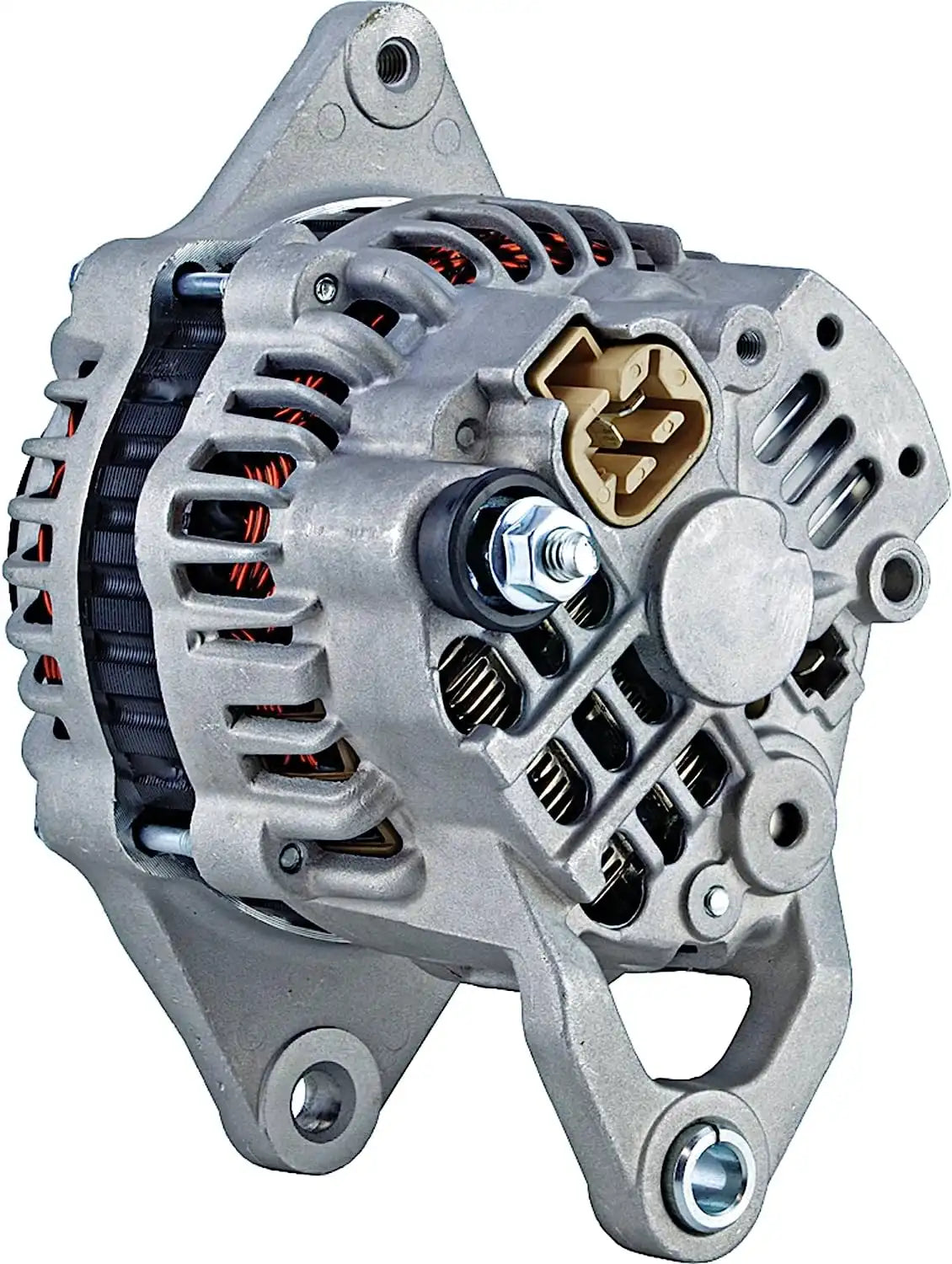 Alternator ROTA0218 LRA03751 For Mitsubishi Industrial Various 0.458333 Clock 75 amp Internal Fan Type Internal Regulator CW Rotation 12V