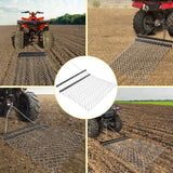 4' x 5' ATV Chain, UTV Tractor Attachments Drag Mat for Landscape Leveling or Sod Prepping, Durable Harrow Rake Grader for Gravel Driveway, Farm, Garden, Field, Black