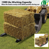 43" 1500lbs Clamp on Pallet Forks Heavy Duty Tractor Forks with Adjustable Stabilizer Bar Tractor Bucket Forks for Tractor Attachments, Skid Steer, Loader Bucket