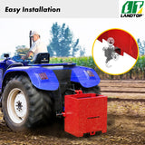 Red 800 lbs 3 Point Hitch Tractor Ballast Box Fits Category 1 Tractors Attachment with 2" Quick Hitch Receiver