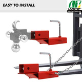 Clamp On Forklift Trailer Hitch Attachment, 2" Fork Towing Receiver Adapter Hitch with Safety Chain