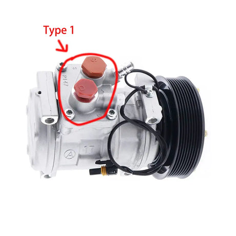 Air Conditioning Compressor RE46609 TY6764 for John Deere Skid Steer Loader 280 5410 5310N 848HTJ