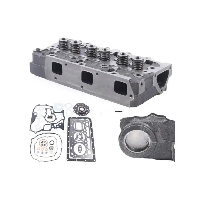 Complete Cylinder Head D902 with Valves + Full Gasket Kit for Kubota RTV900