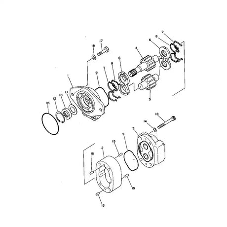 Hydraulic Pump 705-56-34130 For Komatsu Wheel Loader WA350-1 Main