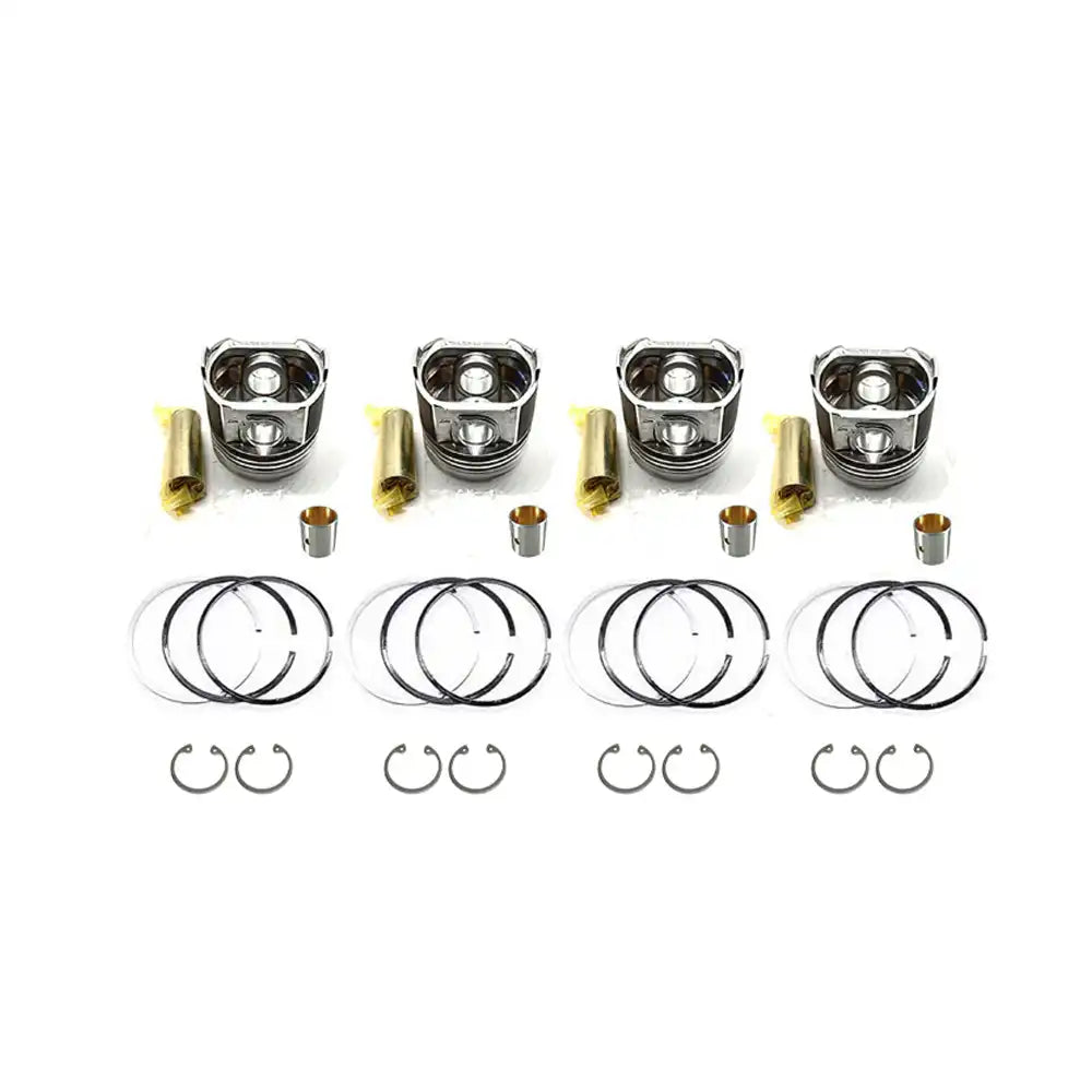 Piston Kit With Ring Set YM123907-22081 YM123907-22050 for Komatsu Backhoe WB140-2N WB150-2N Komatsu Engine 4D106 Yanmar Engine 4TNV106