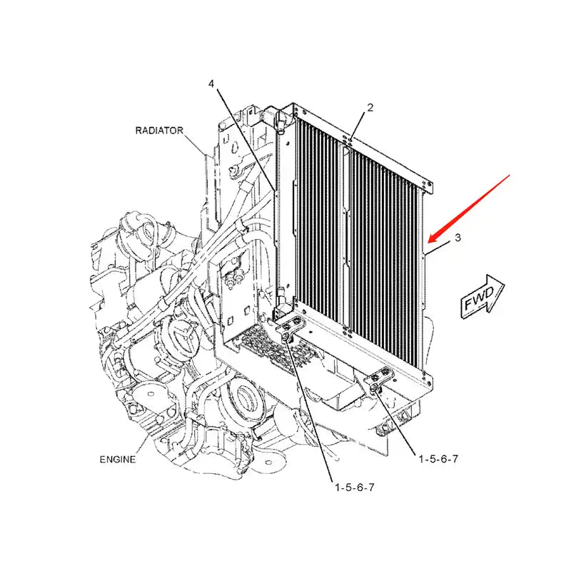 Oil Cooler 214-4746 for Caterpillar CAT Backhoe Loader 416E 420E 422E 428E 430E 432E 434E 442E 444E