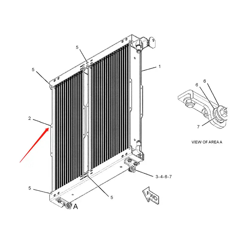 Oil Cooler 214-4747 for Caterpillar CAT Backhoe Loader 416E 420E 422E 428E 430E 432E 434E 442E 444E