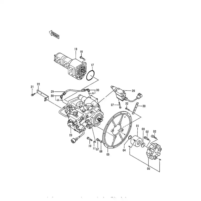 Pump Coupling Assy 4228189 For Hitachi Wheel Loader LX70 LX70-2 LX70-3 Main Hydraulic