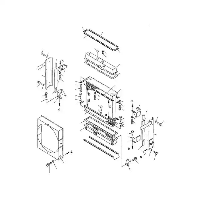 Water Tank Engine Radiator 421-03-21103 for Komatsu Wheel Loader WA470-3 WA450-3