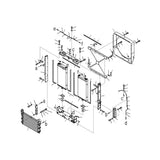 Water Tank Engine Radiator 425-03-32221 for Komatsu Wheel Loader WA500-6 Hole Right