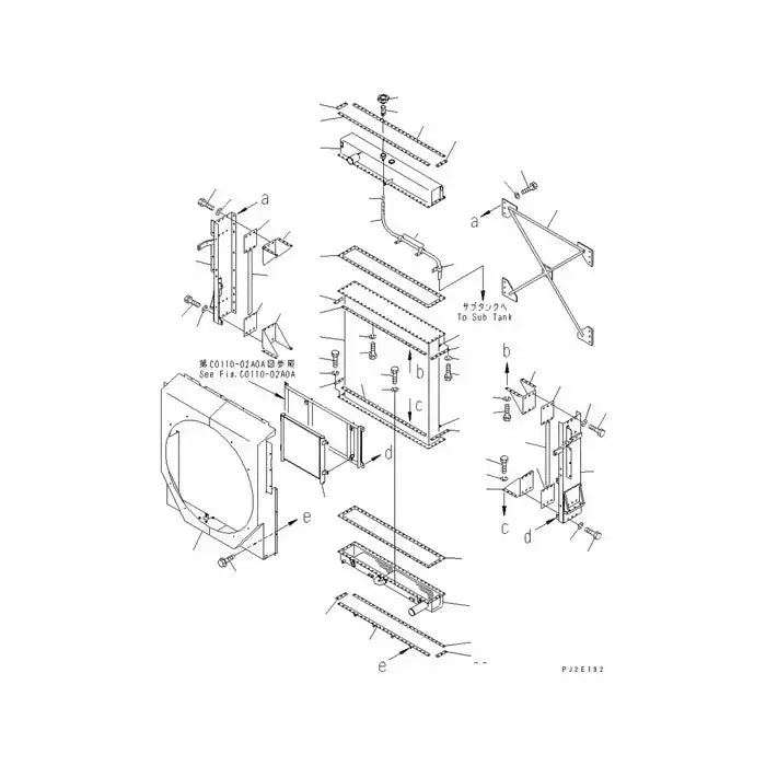 Water Tank Engine Radiator 426-03-21781 for Komatsu WA600-3 Wheel Loader